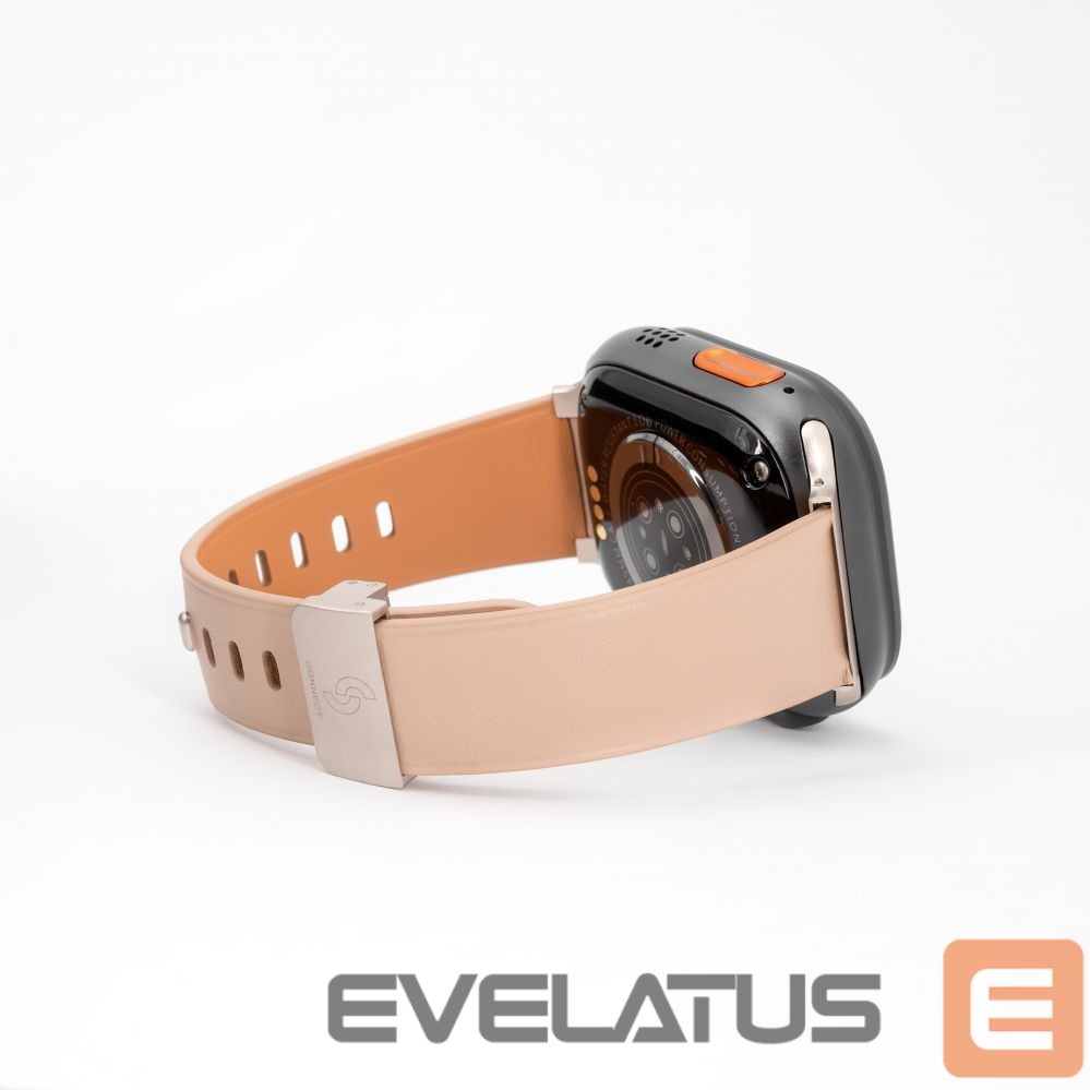Strap Connect Watch 42/44/45mm Single loop buckle leather Watch Straps Rose pink