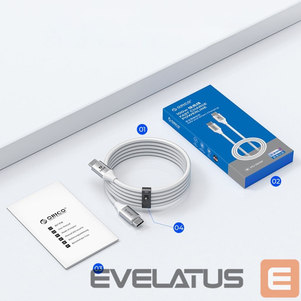 Cable Orico White \ 100 W