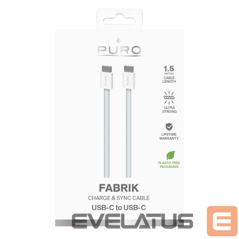 Cable Puro Elektrik Puro Fabrik USB-C - USB-C Cable 1.5m 60W 480mbps - Blue