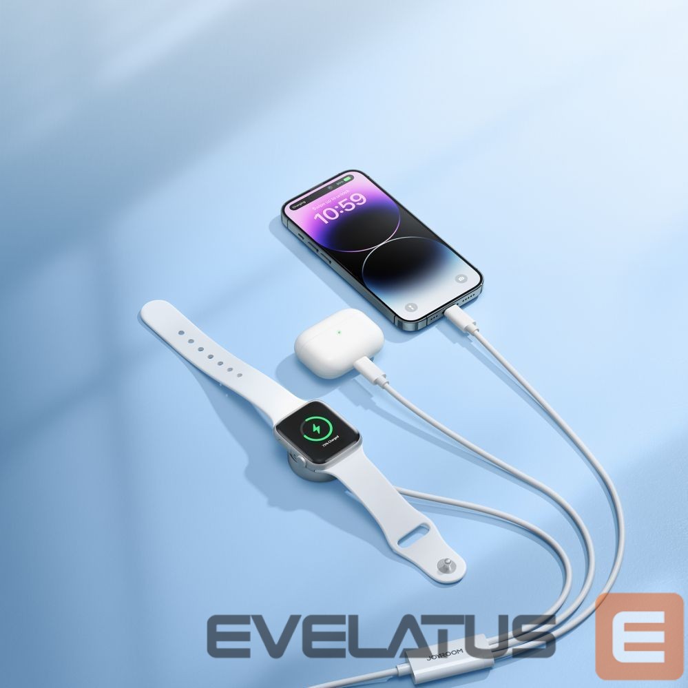Strap Joyroom Joyroom S-IW007 3-in-1 cable USB-A magnetic charger - Lightning 1.2m - white