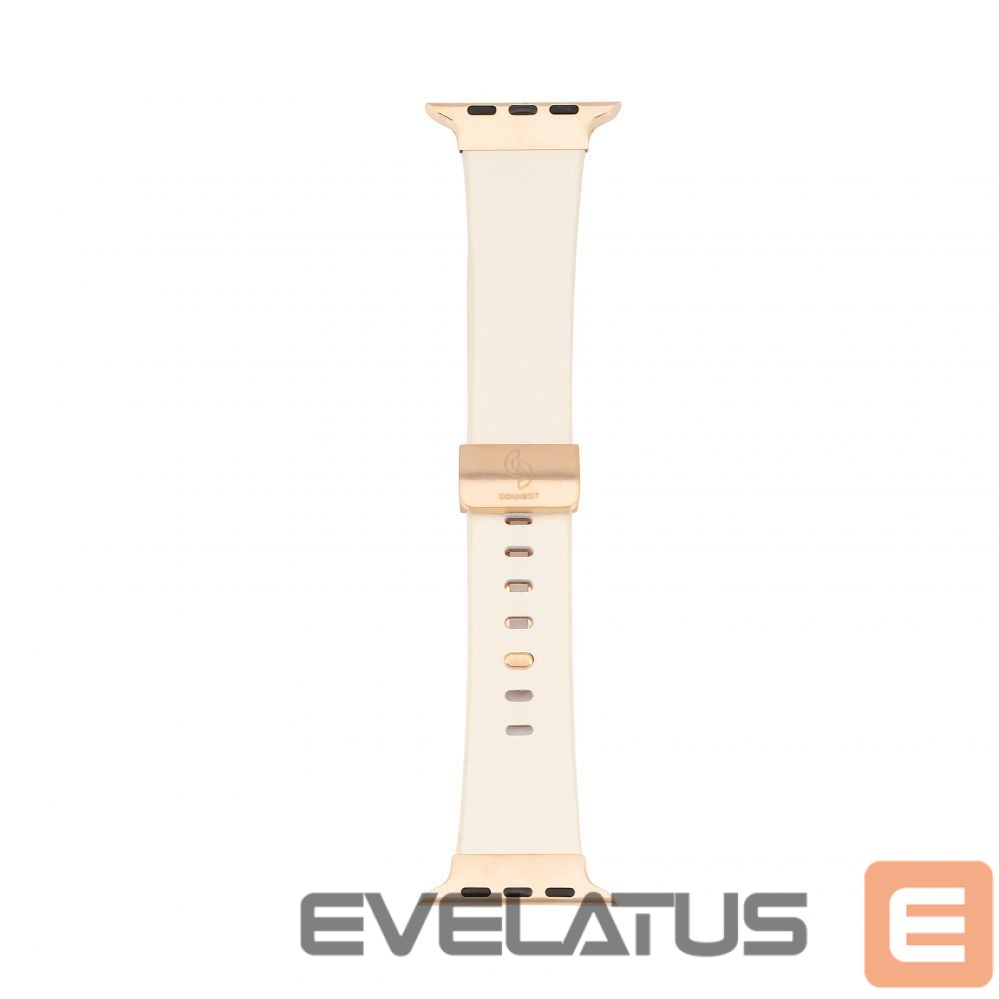 Strap Connect Watch 42/44/45mm Single loop buckle leather Watch Straps White