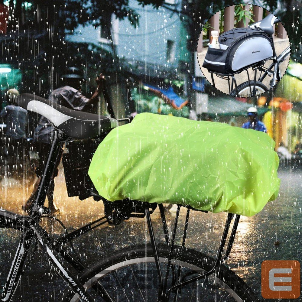 Bicycle accessory Wozinsky Wozinsky Universal Waterproof Rain Cover for Bike Pannier Bag or Backpack green (WBB5YW)