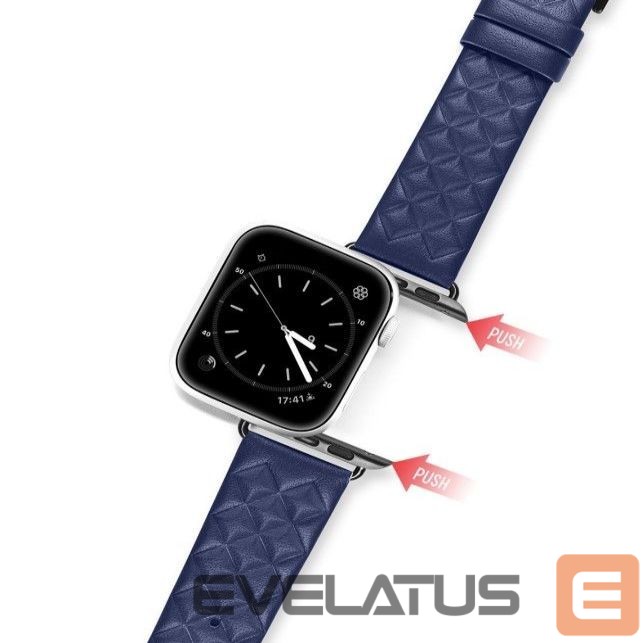 Strap Dux Ducis trap Leather Watch 7 Band 7/6/5/4/3/2 / SE (45/44 / 42mm) Wristband Bracelet Genuine Leather Bracelet Blue