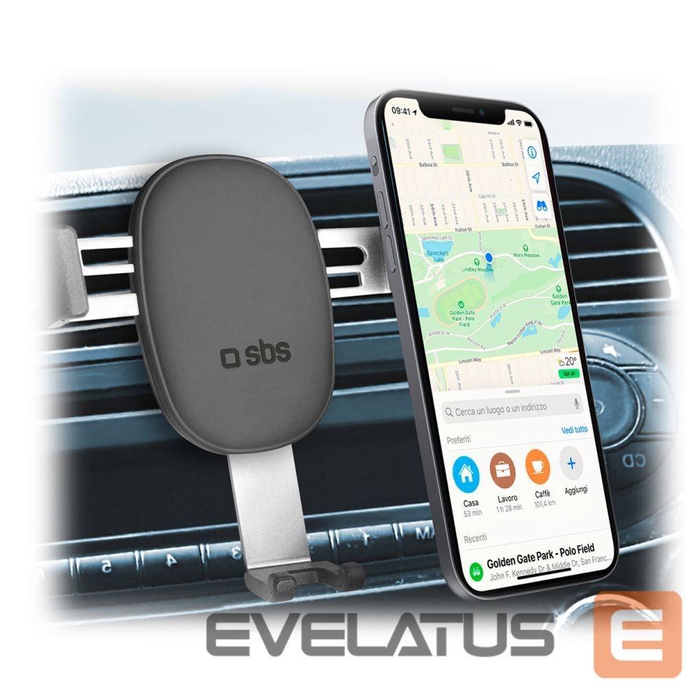 Auto holder SBS SBS TESUPPCLIPGRAVK smartphone holder for air vent, gravity - black