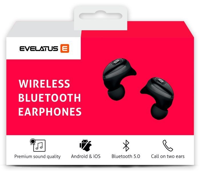 Wireless headphones Evelatus - Wireless Earphones EBE01 Black