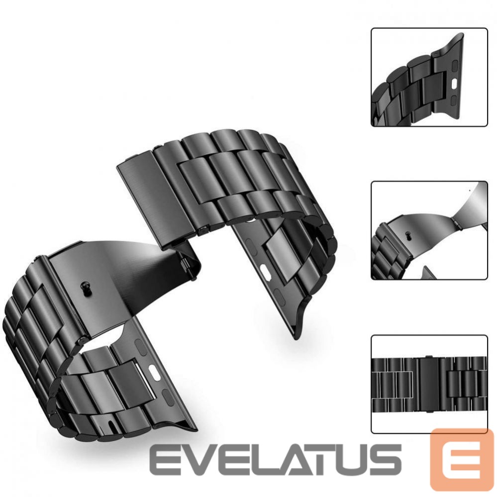 Strap Tech-Protect Tech-Protect Stainless Bracelet for Apple Watch 4 / 5 / 6 / 7 / 8 / 9 / SE / Ultra 1 / 2 (42/44/45/49 mm) - Black
