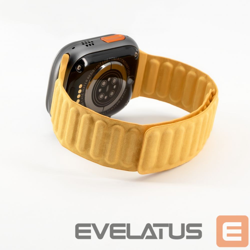Strap Connect Watch 42/44/45mm Fine woven twill magnetic chain Watch Straps Yellow