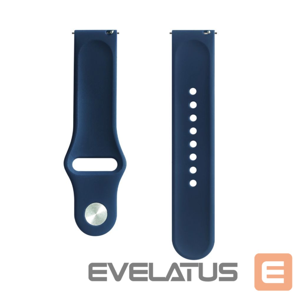 Strap Evelatus Evelatus watch 22mm Silicone Loop Watch Straps (S/M 110mm) Blue