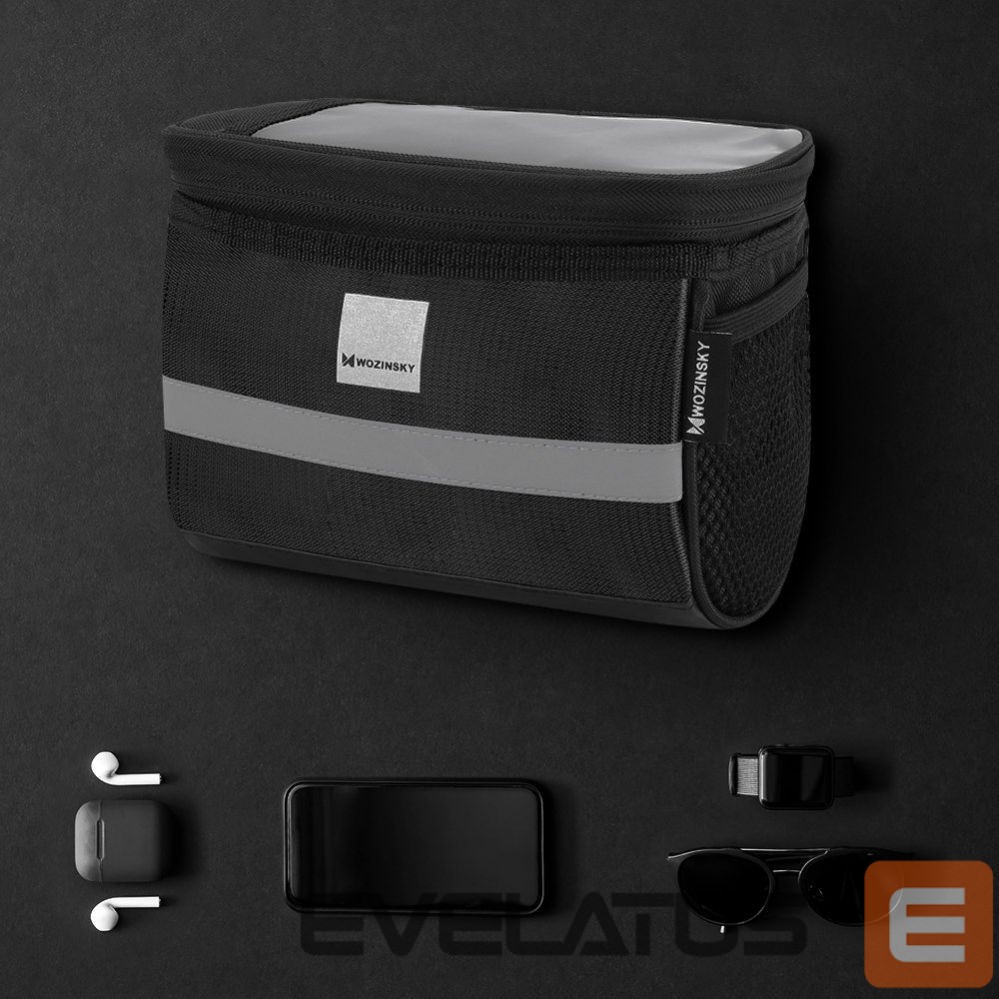 Bicycle accessory Wozinsky Wozinsky Bike Handlebar Bag with Phone Case 2L Black (WBB12BK)