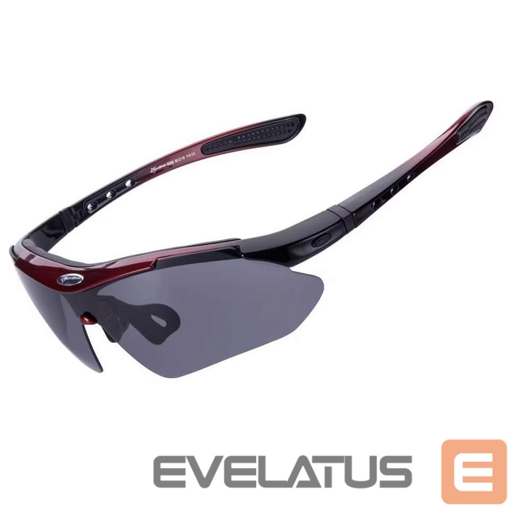 Bicycle accessory Rockbros Rockbros 10001 polarizing cycling glasses - black and red