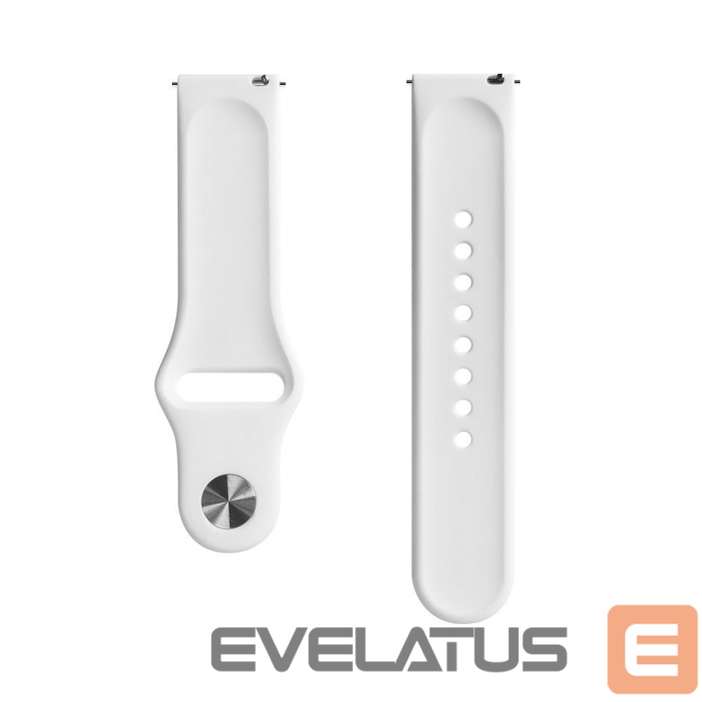 Strap Evelatus Evelatus Watch 22mm Silicone Loop Watch Straps (S/M 110mm) White