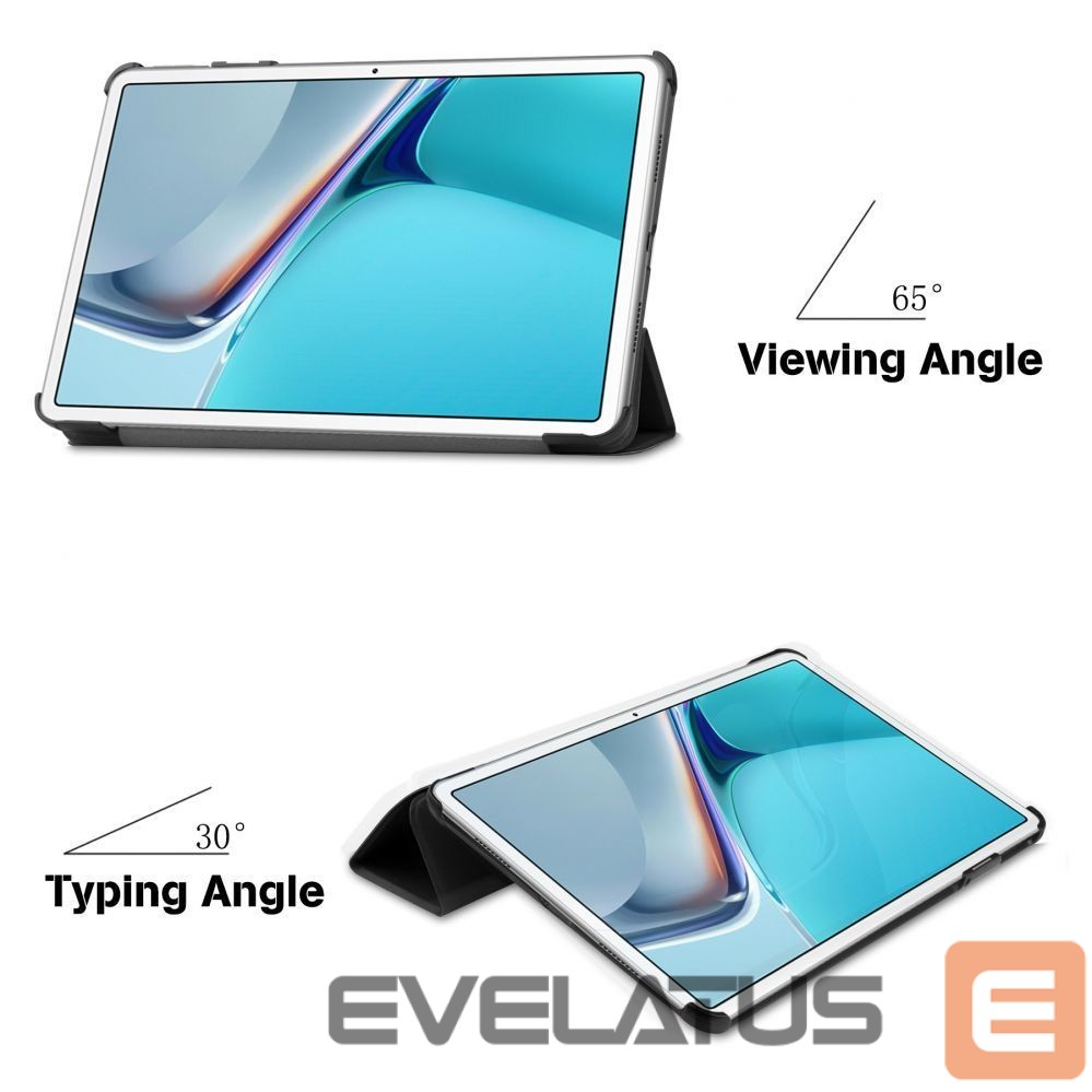 Book case iLike Galaxy Tab S9 FE Plus Tri-Fold Eco-Leather Stand Case Sky Blue