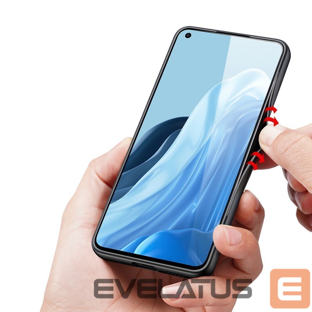 Back panel cover Dux Ducis Dux Ducis Fino case cover covered with nylon material Oppo Reno7 Pro 5G black