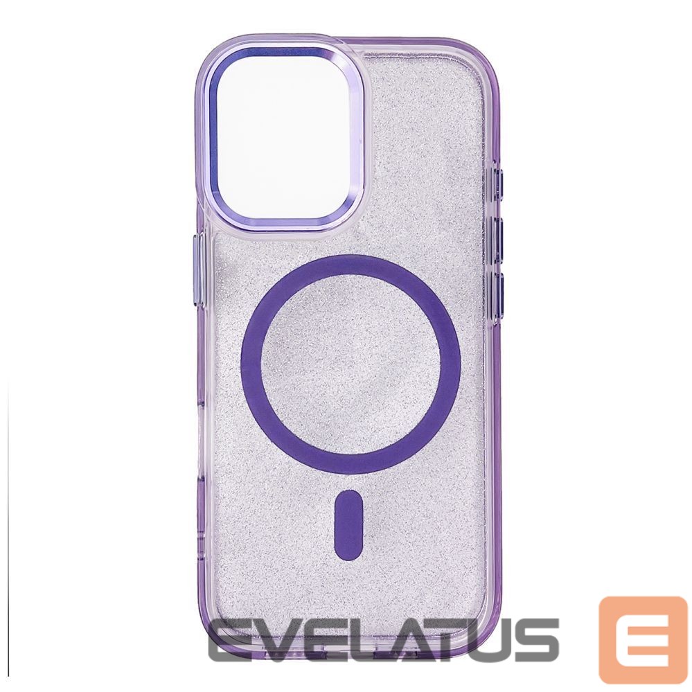 Back panel cover Wozinsky Wozinsky Glitter Case MagSafe for Samsung Galaxy S24 FE - Purple with Glitter