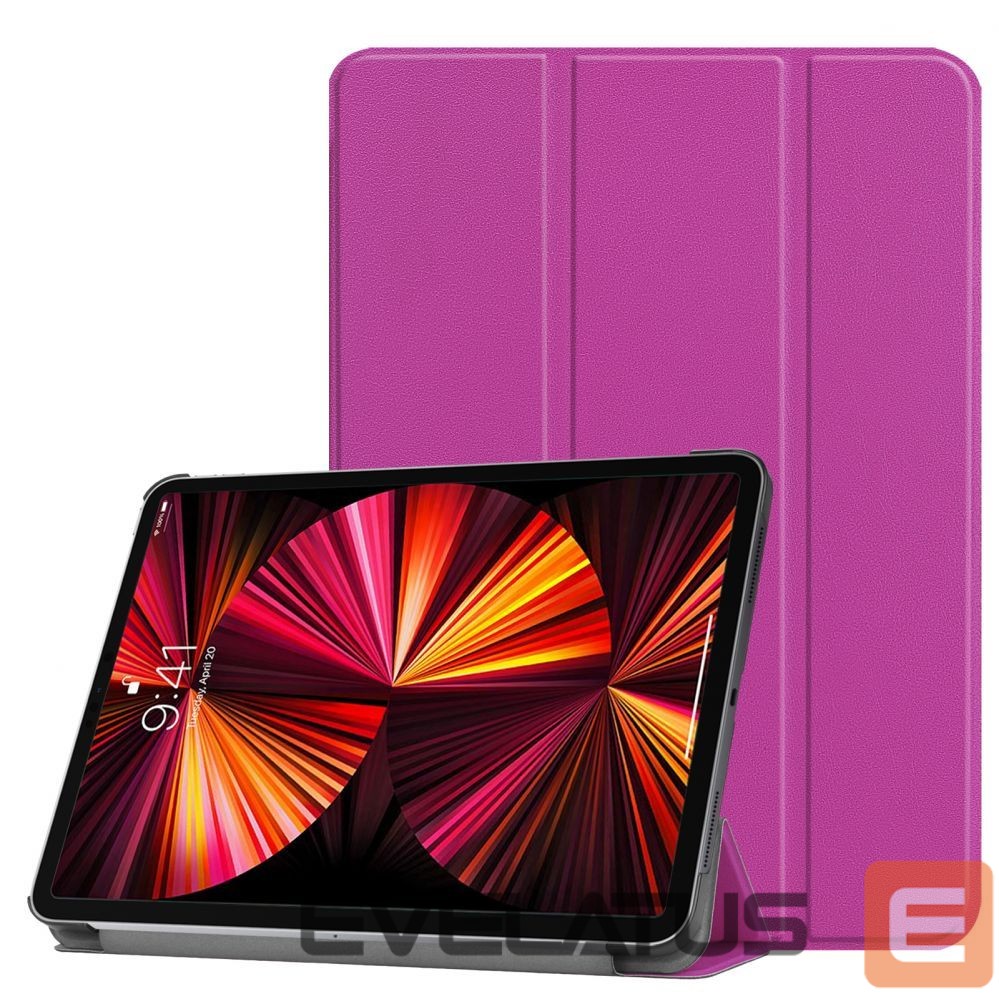 Book case iLike IdeaTab M10 Plus 10.6 3rd Gen TB125 / TB128 Tri-Fold Eco-Leather Stand Case Purple