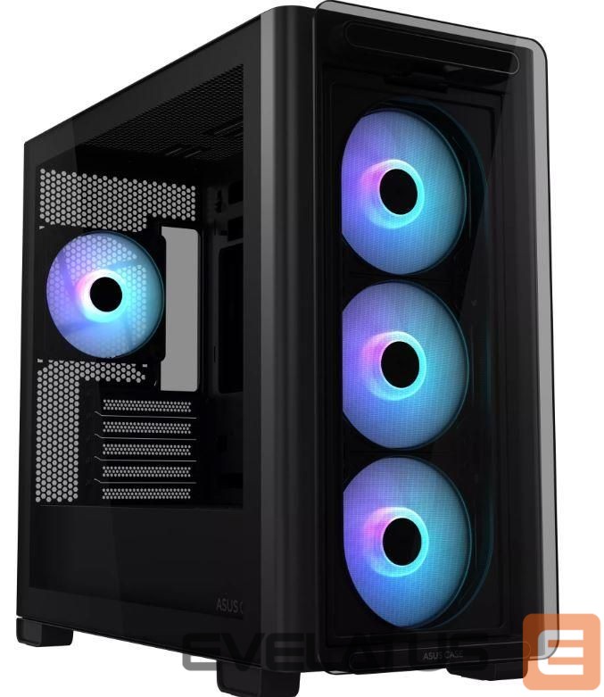 Computer case Asus Case||A23 PLUS|MidiTower|Case product features Transparent panel|MicroATX|MiniITX|Colour Black|A23PLUSTG/ARGBBLACK