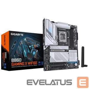 Motherboard for Intel processors Gigabyte  Mainboard||Intel B860 Express|LGA1851|ATX|Memory DDR5|Memory slots 4|1xPCI-Express 16x|2xM.2|1xHDMI|1xDisplayPort|1xAudio-In|1xAudio-Out|1xMicrophone|5xUSB 2.0|3xUSB 3.2|1xUSB-C|1xRJ45|B860GAMINGXWIFI6E1.0 