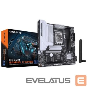 Motherboard for Intel processors Gigabyte  Mainboard||Intel B860 Express|LGA1851|Micro-ATX|Memory DDR5|Memory slots 4|2xPCI-Express 16x|2xM.2|1xHDMI|1xDisplayPort|1xAudio-In|1xAudio-Out|1xMicrophone|5xUSB 2.0|3xUSB 3.2|1xUSB-C|1xRJ45|B860MGAMINGXWIFI6E1.0 