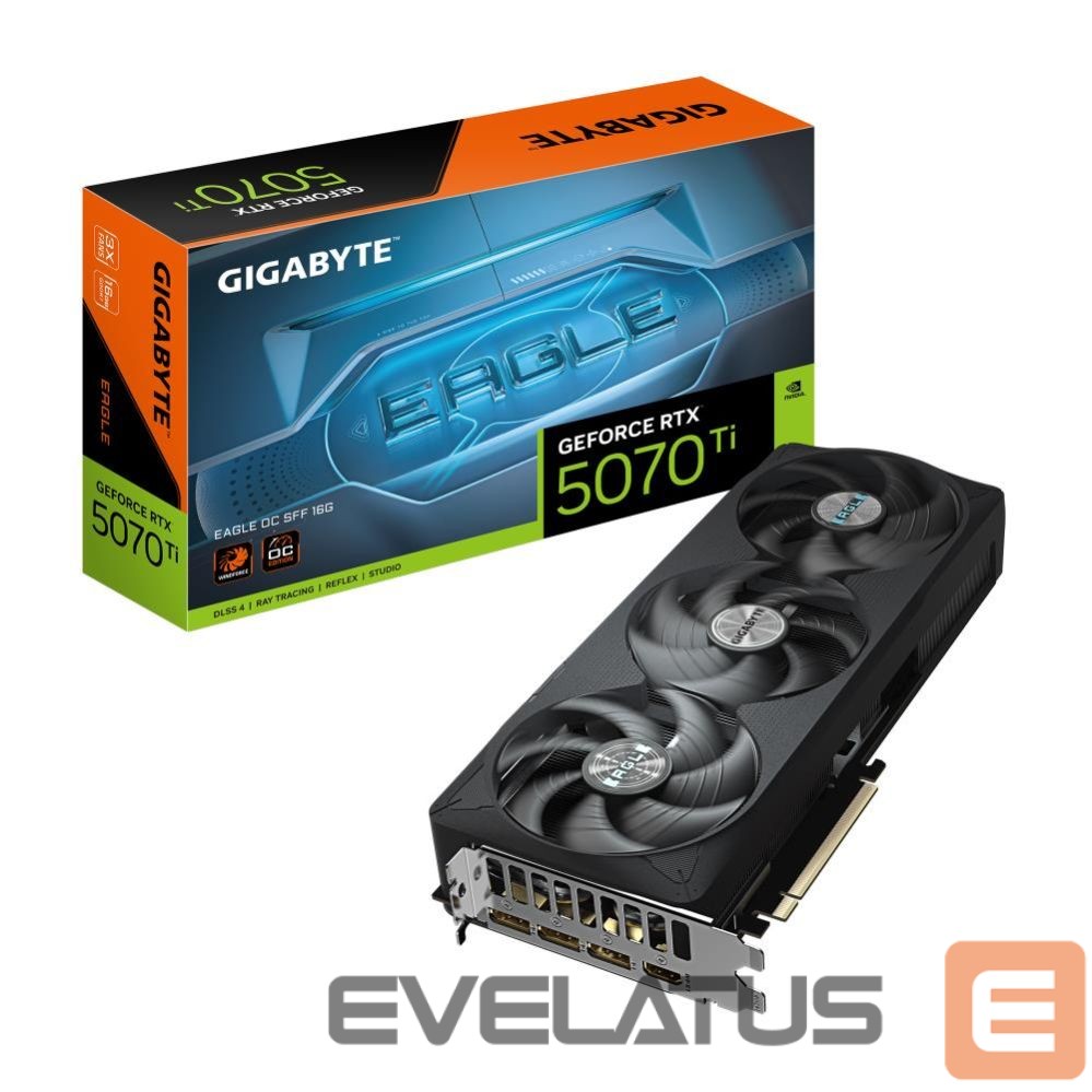 Graphic card / Video cards Gigabyte Graphics Card||NVIDIA GeForce RTX 5070 Ti|16 GB|GDDR7|256 bit|PCIE 5.0 16x|Triple slot Fansink|1xHDMI|3xDisplayPort|GV-N507TEAGLEOC-16GD1.0