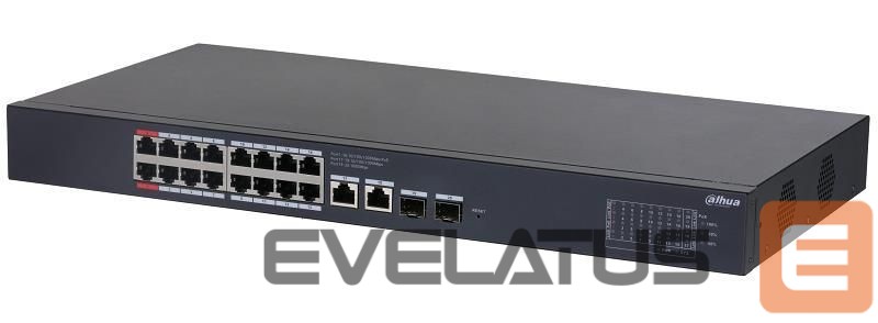 Commutator DAHUA Switch||Desktop/pedestal|Rack|16x10Base-T / 100Base-TX / 1000Base-T|2xSFP|PoE ports 16|CS4220-16GT-240
