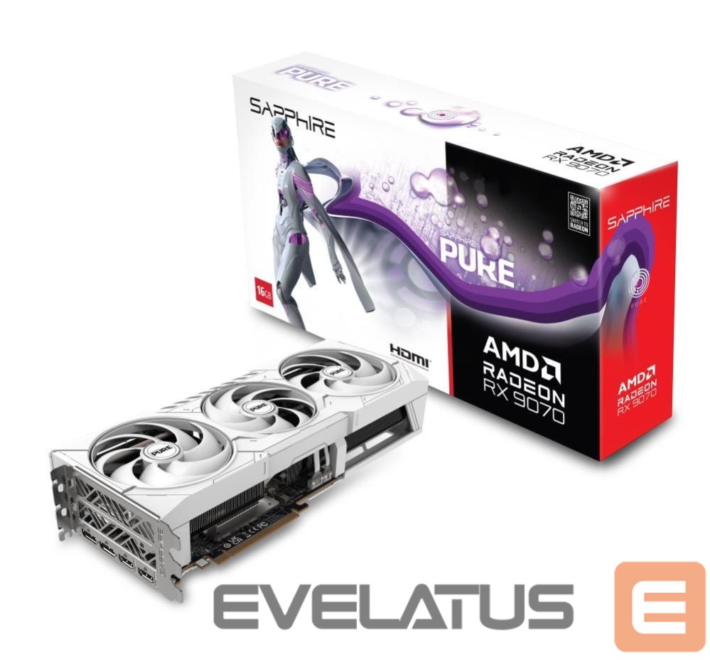 Graphic card / Video cards Sapphire Graphics Card||AMD Radeon RX 9070|16 GB|GDDR6|256 bit|PCIE 5.0 16x|Triple slot Fansink|2xHDMI|2xDisplayPort|11349-02-20G