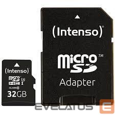Other Computer Accessory Intenso  MEMORY MICRO SDHC 32GB C10/W/ADAPTER 3433480 