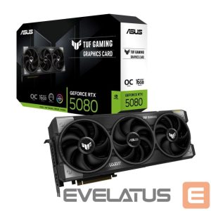 Graphic card / Video cards Asus  Graphics Card||NVIDIA GeForce RTX 5080|16 GB|GDDR7|256 bit|PCIE 5.0 16x|Triple slot Fansink|2xHDMI|3xDisplayPort|TUF-RTX5080-O16G-GAMING 