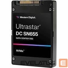 Hard drive SSD Western Digital  SSD||SSD series Ultrastar DC SN655|3.84TB|PCIe Gen4|NVMe|NAND flash technology TLC|Write speed 2600 MBytes/sec|Read speed 6800 MBytes/sec|Form Factor U.3|MTBF 25000000 hours|0TS2461 