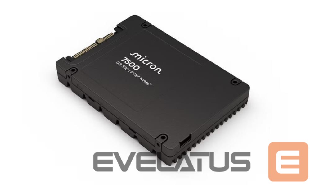 Hard drive SSD Micron SSD||SSD series 7500 MAX|800GB|PCIe Gen4|NVMe|NAND flash technology 3D NAND|Write speed 1400 MBytes/sec|Read speed 6800 MBytes/sec|Form Factor U.3|TBW 4380 TB|MTBF 2000000 hours|MTFDKCC800TGQ-1BK1DABYYR