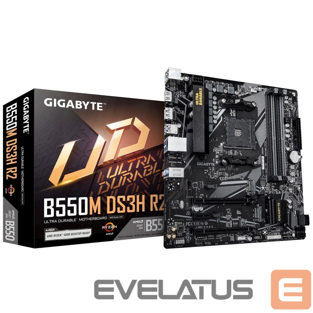 Motherboard for AMD processors Gigabyte Mainboard||AMD B550|SAM4|Micro-ATX|Memory DDR4|Memory slots 4|B550MDS3HR2
