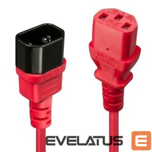 Converter LINDY  CABLE POWER IEC EXTENSION 2M/RED 30478 
