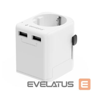Converter Gembird  POWER ADAPTER EU TO UNIV. 12W/WHT TPA-EU2A12-01-W 
