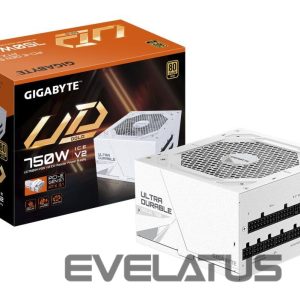 Power Supply Gigabyte  Power Supply||UD750GM PG5 ICE|ATX 3.1|750 Watts|Efficiency 80 PLUS GOLD|PFC Active|MTBF 100000 hours|GP-UD750GMPG5ICE 