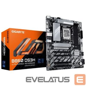 Motherboard for Intel processors Gigabyte  Mainboard||Intel B860 Express|LGA1851|ATX|Memory DDR5|Memory slots 4|4xPCI-Express 4.0 1x|1xPCI-Express 5.0 16x|2xM.2|1xHDMI|1xDisplayPort|4xUSB 2.0|1xUSB-C|1xPS/2|1xRJ45|3xAudio port|B860DS3H 