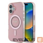 Other Phone Accessory Guess  Guess IML Rhinestones MagSafe iPhone 16 Case - Pink 