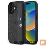 Other Phone Accessory BMW  BMW M Perforated Tricolor Detail Line iPhone 16 Case - Dark Gray 