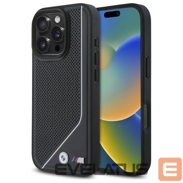 Other Phone Accessory BMW BMW M Perforated Twisted Line MagSafe case for iPhone 16 Pro - black