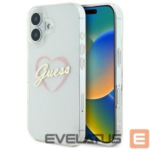Other Phone Accessory Guess  Guess IML Heart Case for iPhone 16 plus - Transparent 