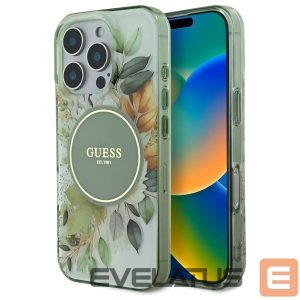 Other Phone Accessory Guess  Guess IML Flower & Tonal Circle MagSafe case for iPhone 16 Pro - green 
