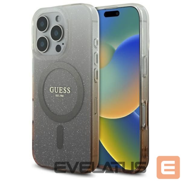 Other Phone Accessory Guess Guess IML Glitter Gradient MagSafe iPhone 16 Pro Case - Brown