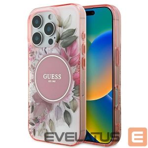 Other Phone Accessory Guess  Guess IML Flower & Tonal Circle MagSafe iPhone 16 Pro Max Case - Pink 