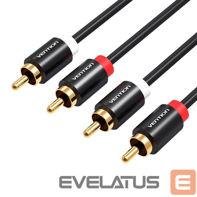 Converter Vention Cable Audio 2xRCA male to 2xRCA male Vention VAB-R06-B200 2m (black)