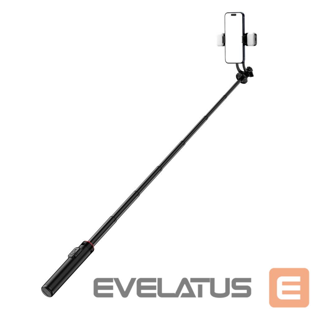 Camera accessory Hurtel Selfie stick WC12YDS 1.3m aluminum alloy telescopic tripod with dual lamp and phone holder - black