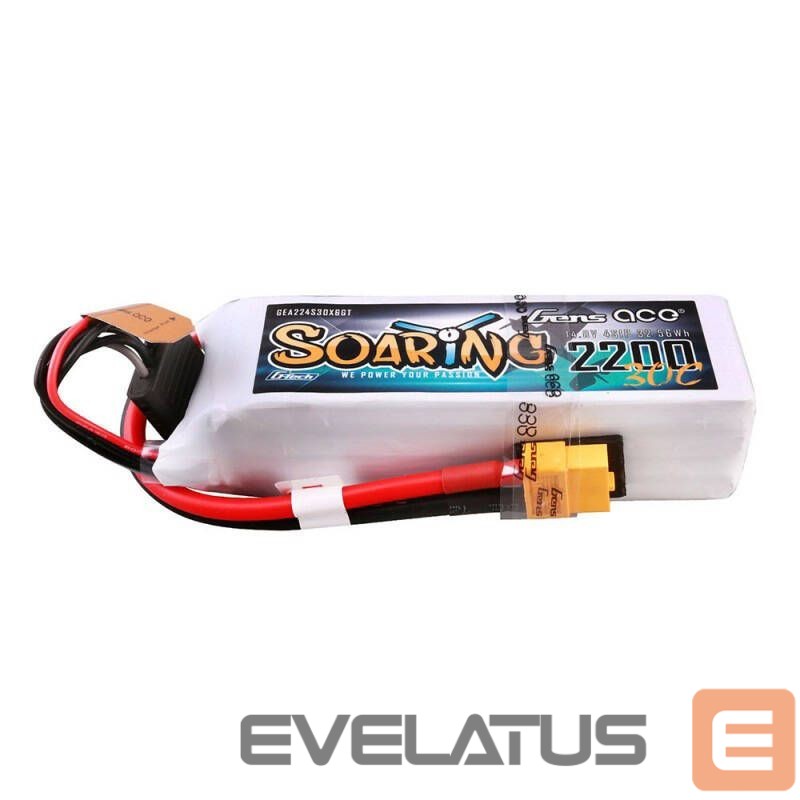 Server - Other Accessories Gens ace Gens ace G-Tech Soaring 2200mAh 14.8V 30C 4S1P Lipo Battery Pack with XT60 plug