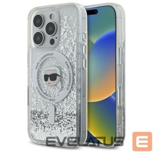Other Phone Accessory Karl Lagerfeld  Karl Lagerfeld Liquid Glitter Karl Head Magsafe Case for iPhone 16 Pro - Clear 