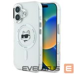 Other Phone Accessory Karl Lagerfeld  Karl Lagerfeld IML Metal Choupette Head MagSafe case for iPhone 16 Plus - white 