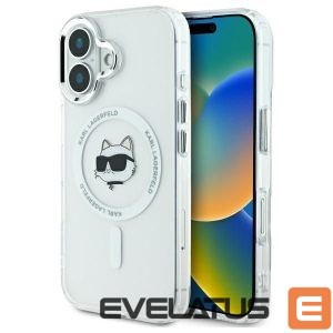 Other Phone Accessory Karl Lagerfeld  Karl Lagerfeld IML Metal Choupette Head MagSafe iPhone 16 Case - White 