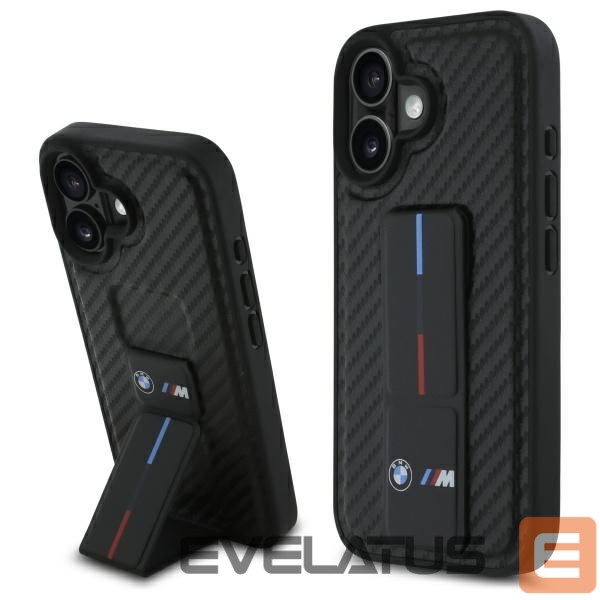 Other Phone Accessory BMW BMW M Grip Stand Smooth and Carbon case for iPhone 16 - black