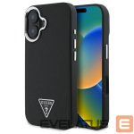 Other Phone Accessory Guess  Guess Grained Triangle MagSafe case for iPhone 16 - black 