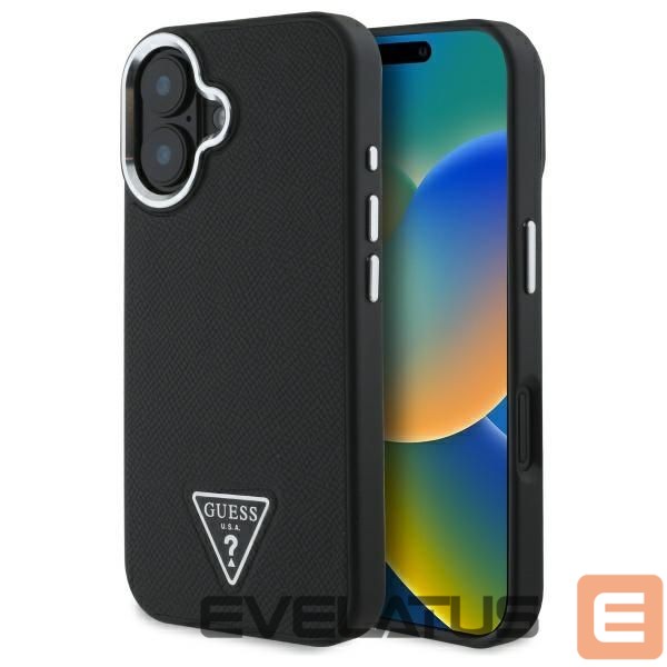 Other Phone Accessory Guess Guess Grained Triangle MagSafe case for iPhone 16 - black
